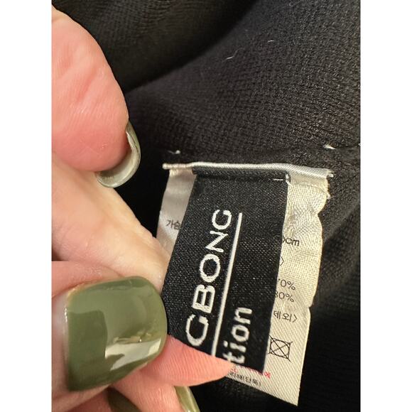 Lie Sang Bong Edition Black Short Sleeve Hoodie | Minimalist Boxy Zip Korean - Picture 10 of 10